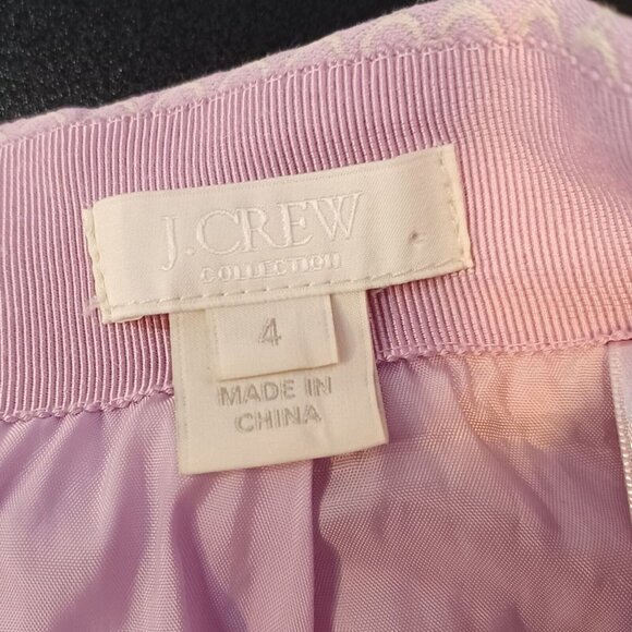 J Crew Women Skirt Purple Sz 4 Pleats Skater Lined Preppy Classic Pastel Easter - Picture 11 of 13
